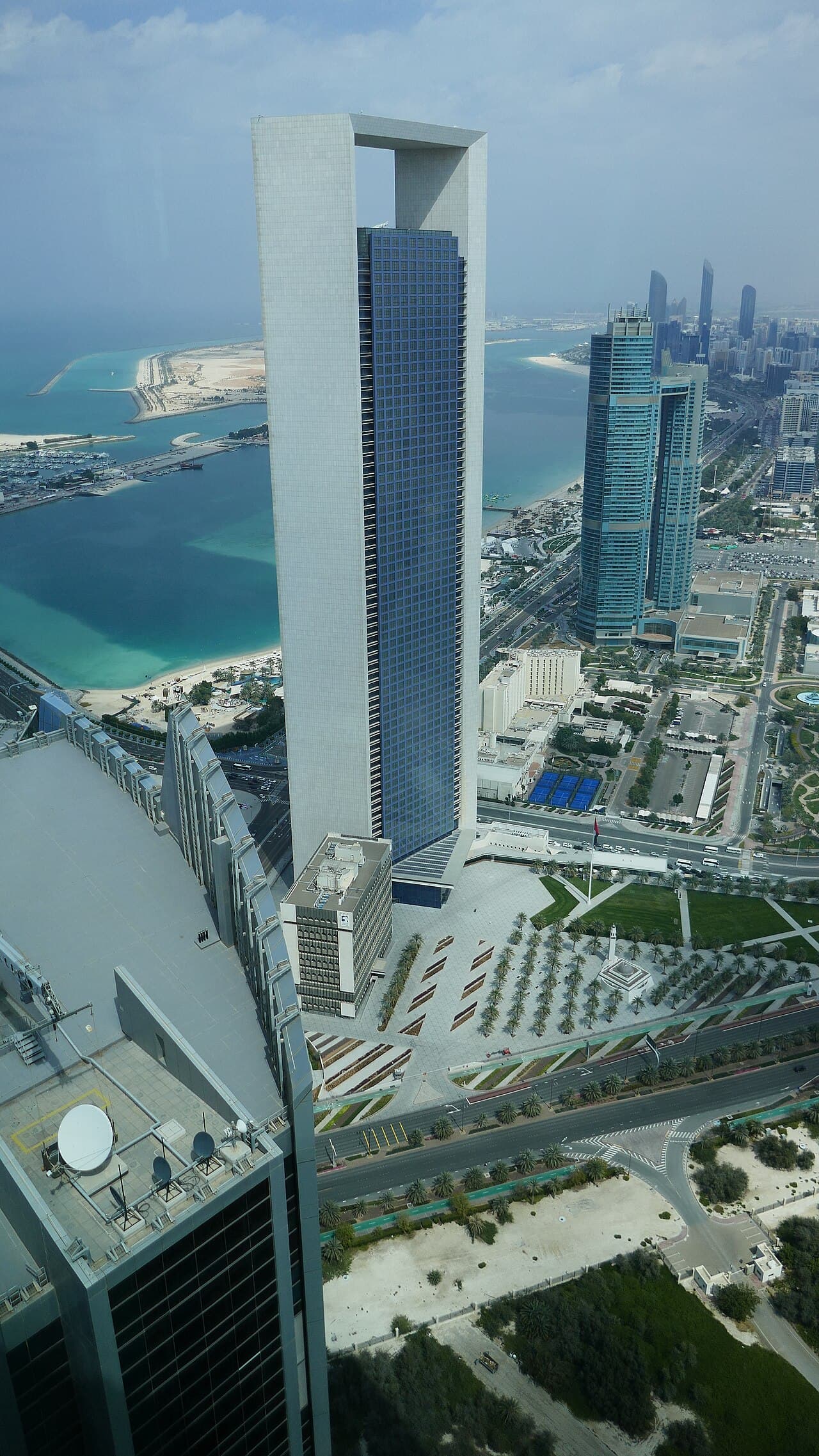 ADNOC Headquarters in Abu Dhabi, UAE representing global OPEC crude oil markets and allied energy partnerships