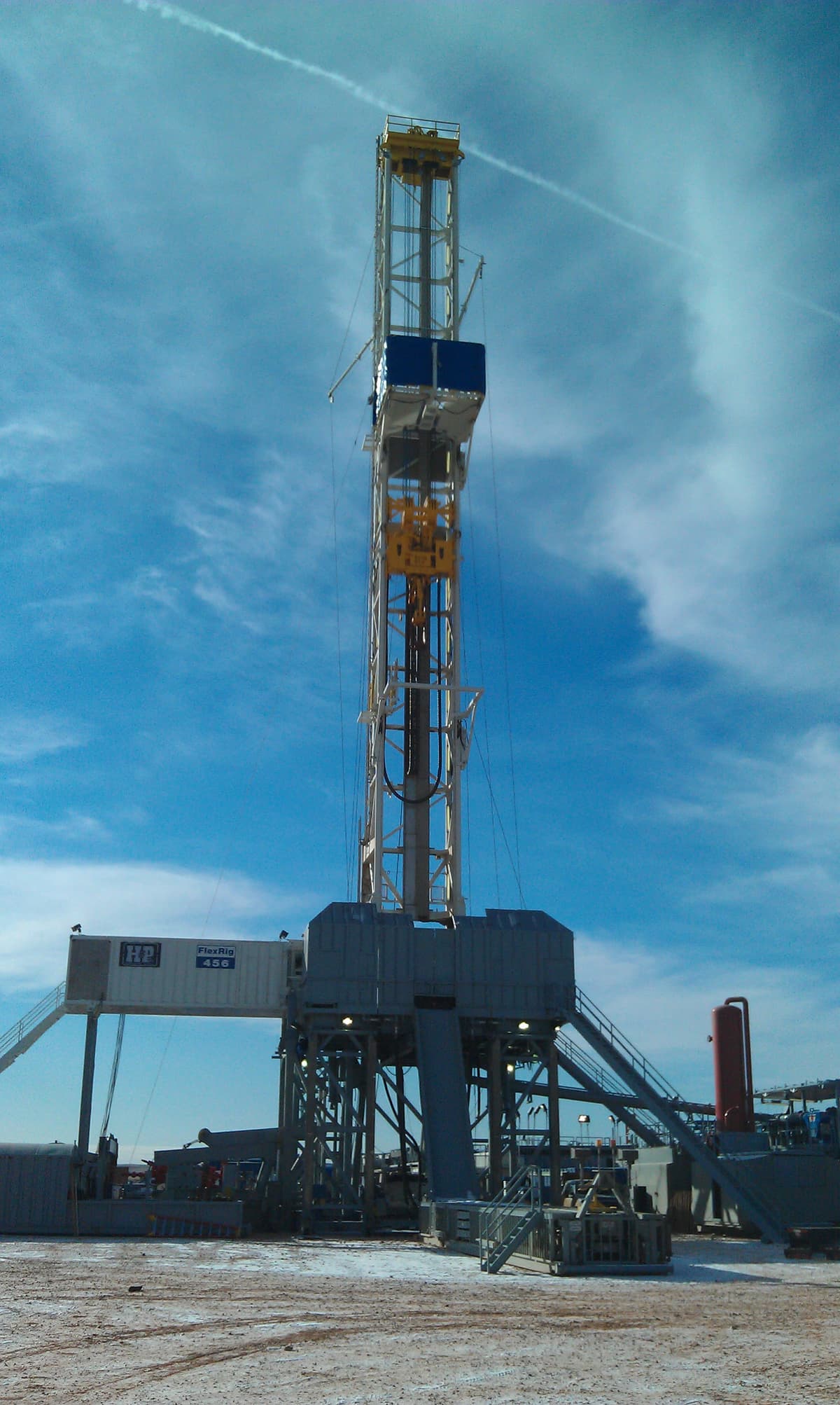 Helmerich and Payne flex drilling rig operating in the Bakken formation, North Dakota