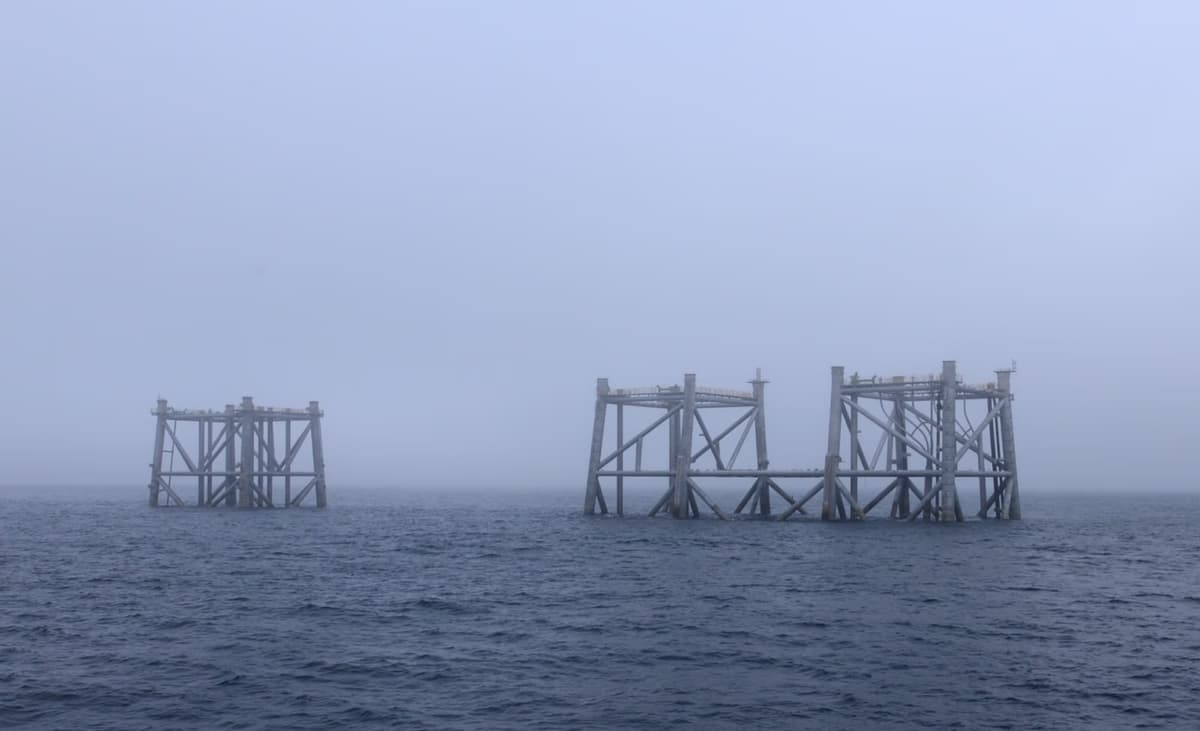 BP Clair Ridge offshore platform in the North Sea showing production facilities