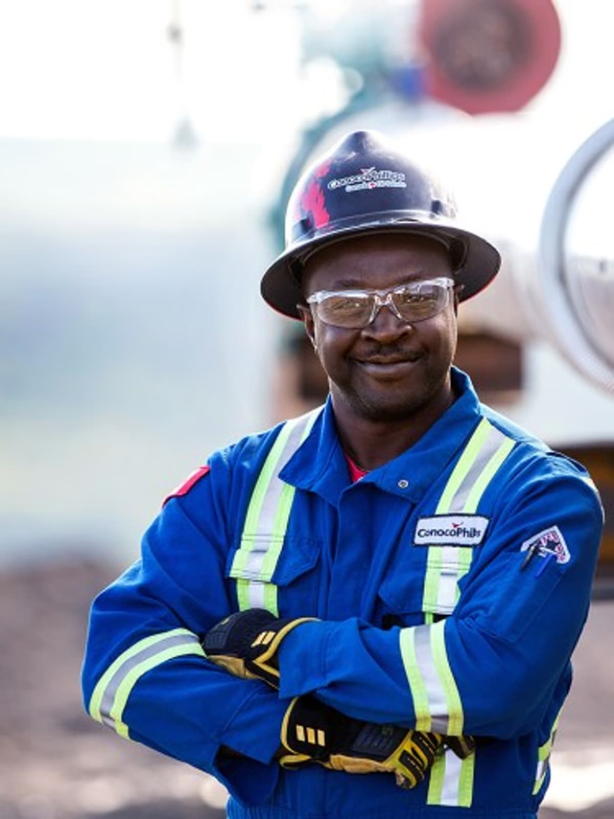 ConocoPhillips oil and natural gas production facility with field operations equipment in North America