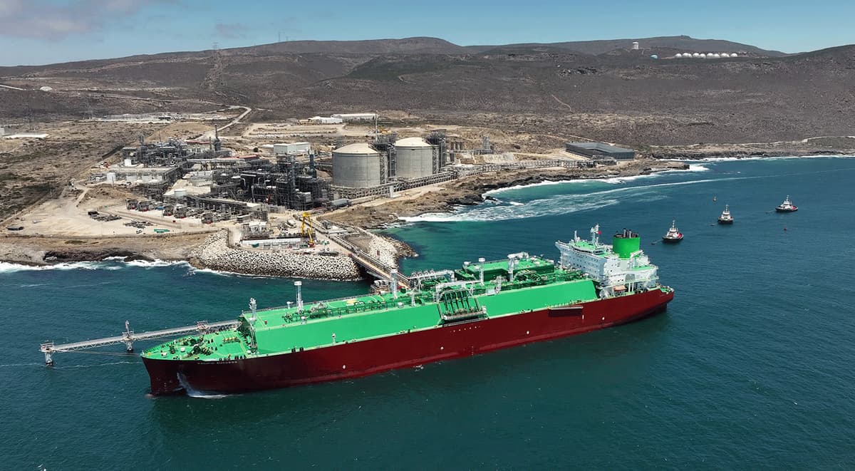 ECA LNG Phase 1 facility near Ensenada Mexico shipping inaugural cargo to Asia