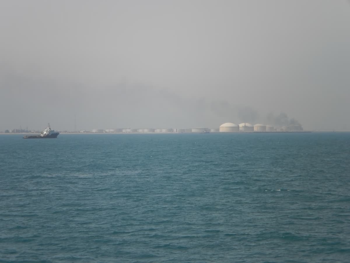 Oil storage tanks at Ras Tanura port in Saudi Arabia