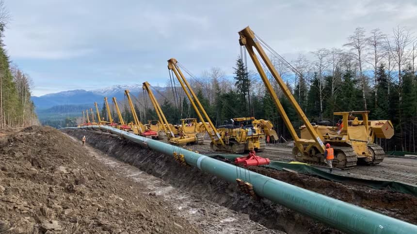 LNG Canada and Coastal GasLink pipeline infrastructure in British Columbia