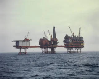 Valhall offshore oil platform in the North Sea on the Norwegian Continental Shelf