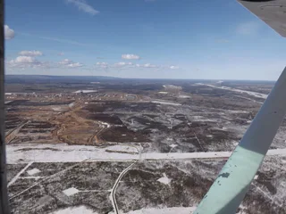 Aerial photograph of CNRL Horizon oil sands mining facility near Fort McMurray, Alberta