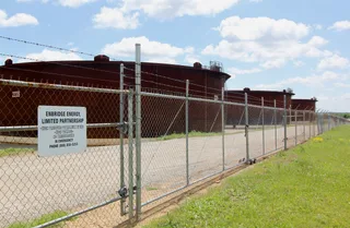 Enbridge crude oil storage tanks at Cushing, Oklahoma, the WTI delivery hub