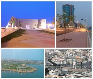 Panoramic view of Jizan city on Saudi Arabia's southwestern Red Sea coastline
