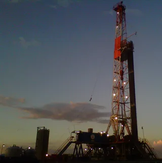 Patterson drilling rig number 623 operating in the Permian Basin oil field