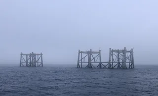 BP Clair Ridge offshore oil platform in the North Sea west of Shetland