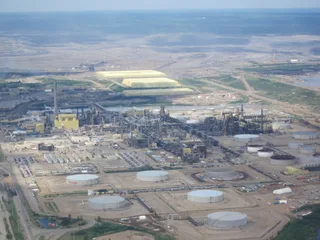 Syncrude Mildred Lake oil sands mine and upgrader plant in northern Alberta