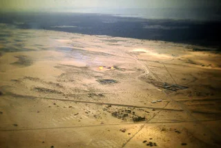 Gas and oil separation facility at Saudi Aramco Abqaiq field in Saudi Arabia