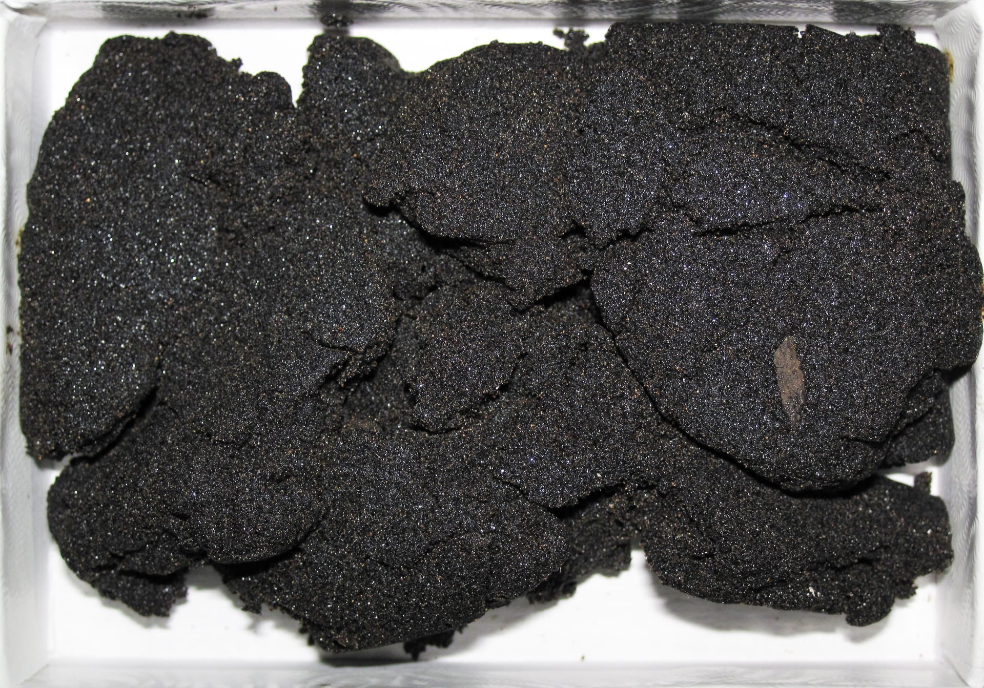 Exposed Athabasca bituminous tar sand deposit near Fort McMurray Alberta Canada