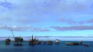 Ekofisk oil and gas production complex on the Norwegian Continental Shelf