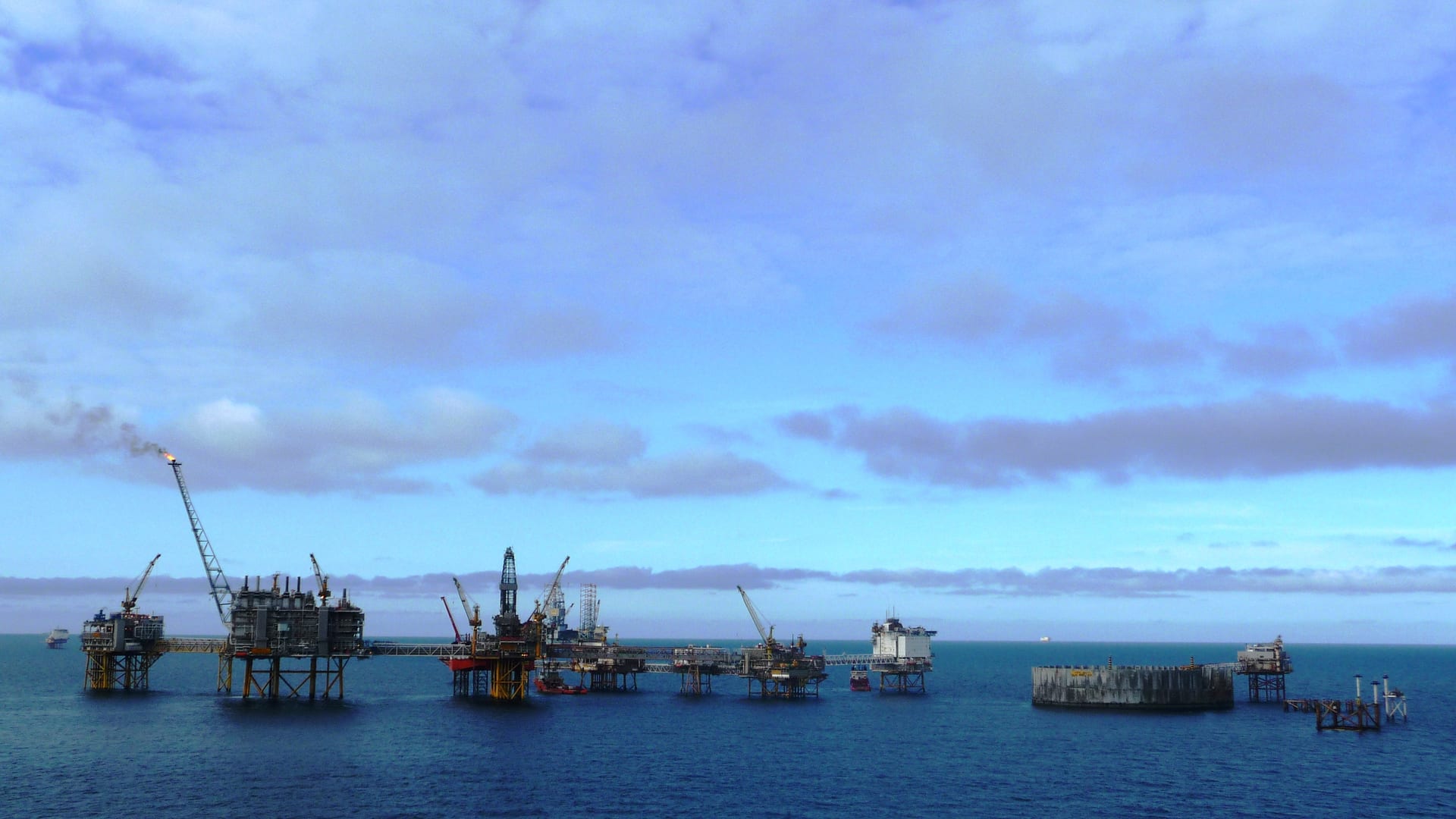 Ekofisk oil and gas production complex on the Norwegian Continental Shelf