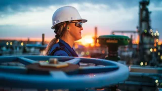 Imperial Oil oil sands and refining operations in Alberta Canada sustainability section landscape photo