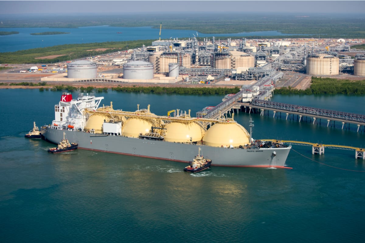 Bladin Point onshore LNG processing facility at Ichthys project near Darwin, Northern Territory, Australia