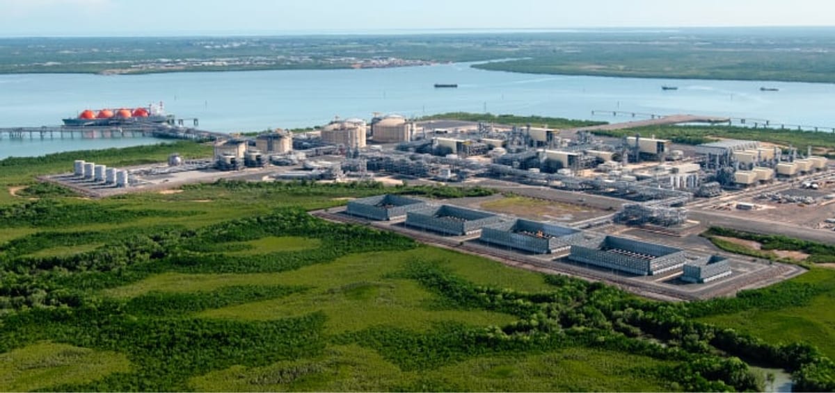 Ichthys LNG onshore processing facilities in Darwin Northern Territory Australia