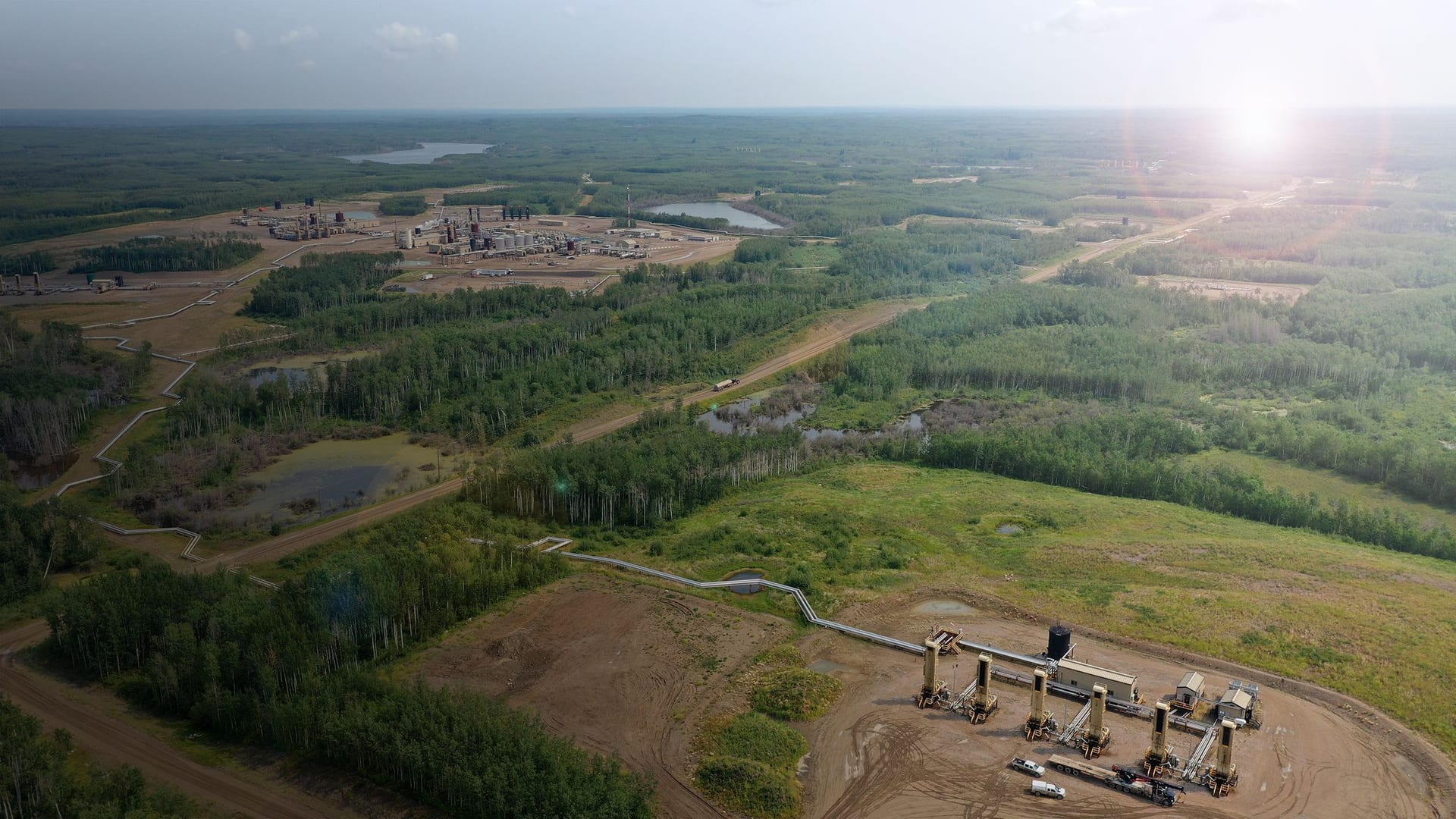 International Petroleum Corporation oil sands production facilities at its Blackrod SAGD project site in Alberta Canada