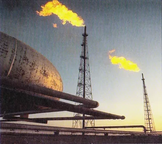 Abadan Refinery in Iran, one of the world's largest refineries by capacity, central to Iran's crude exports