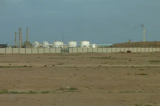 Oil refinery and petroleum infrastructure at Tobruk, eastern Libya, February 2011