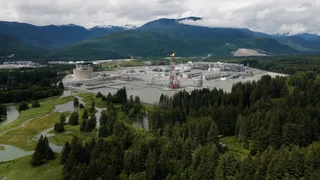 LNG Canada liquefaction facility at Kitimat British Columbia as seen in June 2025