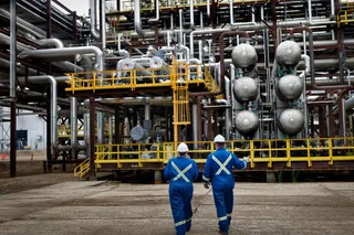 Steam-assisted gravity drainage oil sands facility at Christina Lake in northern Alberta
