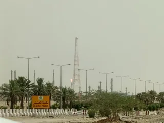 Riyadh oil refinery facility operated by Saudi Aramco in Saudi Arabia
