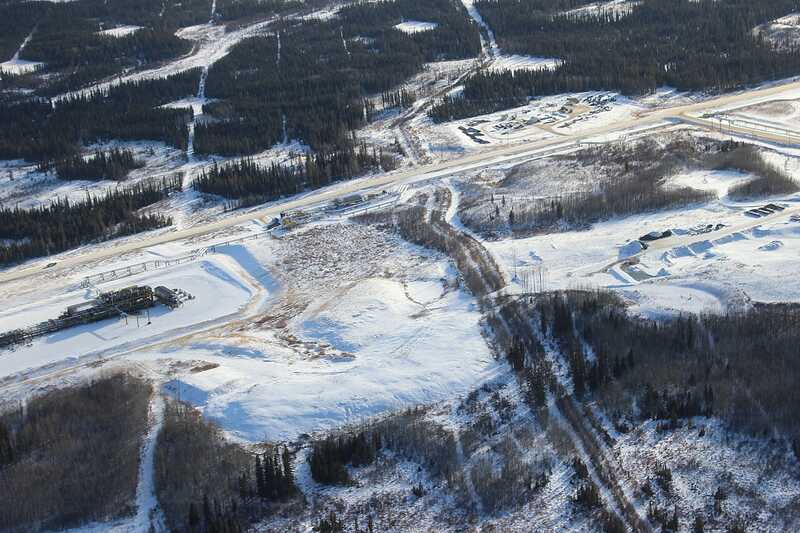 SAGD wellpad and piperacks in Western Canada representing in-situ oil sands production