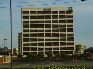 Aramco Services Company headquarters building exterior in Houston Texas