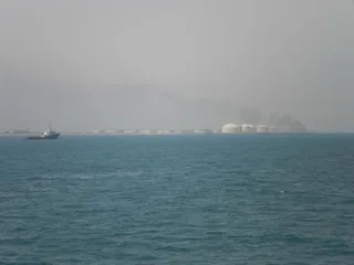 Oil storage tanks at Ras Tanura port in Saudi Arabia