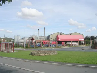 TotalEnergies oil refinery facility on Ferrybridge Road United Kingdom with processing equipment