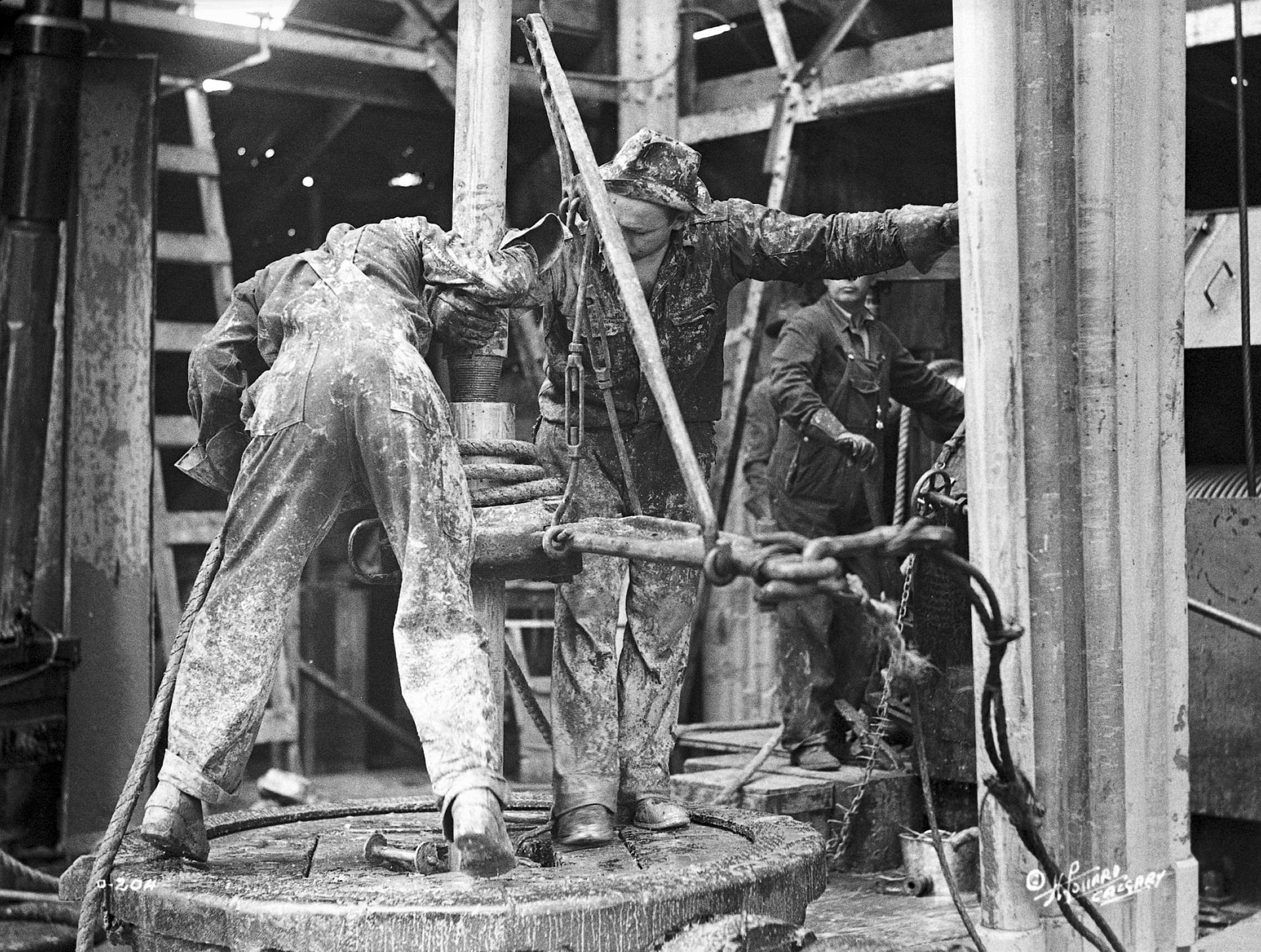 Drilling rigs at Kakwa River Project operated by Seven Generations Energy in Alberta